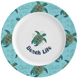 Sea Turtles Ceramic Dinner Plates (Set of 4) (Personalized)