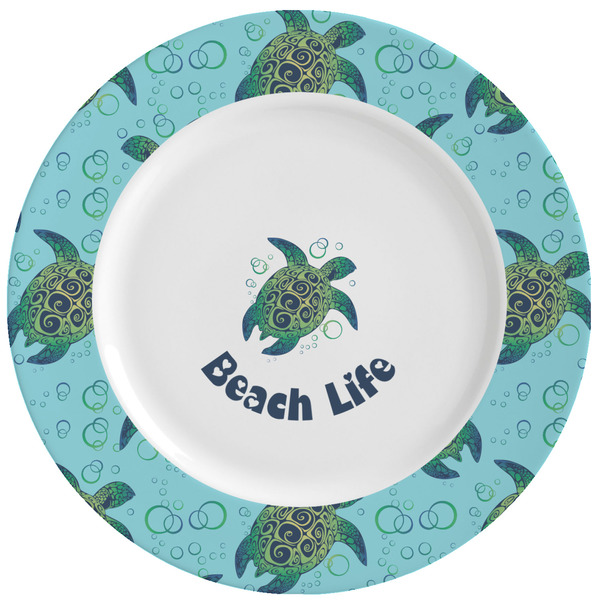 Custom Sea Turtles Ceramic Dinner Plates (Set of 4) (Personalized)