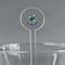 Sea Turtles 7" Round Plastic Stir Sticks - Clear