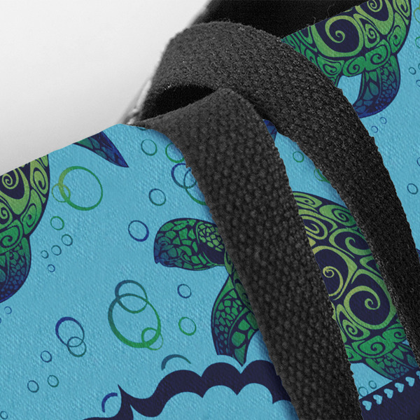 Sea Turtles Closeup of Tote w/Black Handles