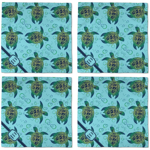 Sea Turtles Cloth Napkins - Personalized Dinner (APPROVAL) Set of 4