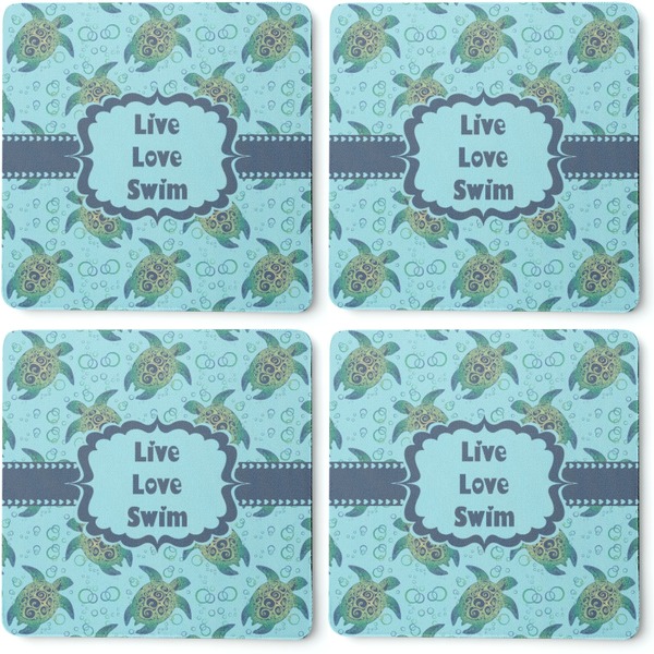 Sea Turtles Coaster Rubber Back - Apvl