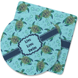 Sea Turtles Rubber Backed Coaster (Personalized)