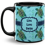 Sea Turtles 11 Oz Coffee Mug - Black