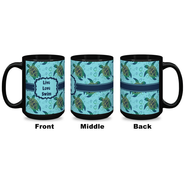 Sea Turtles Coffee Mug - 15 oz - Black APPROVAL