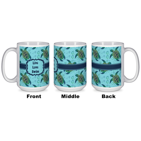Sea Turtles Coffee Mug - 15 oz - White APPROVAL