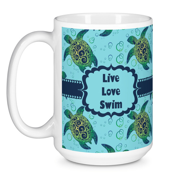 Sea Turtles Coffee Mug - 15 oz - White