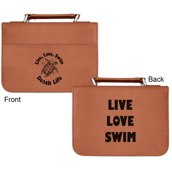 Sea Turtles Cognac Leatherette Bible Covers - Small Double Sided Apvl