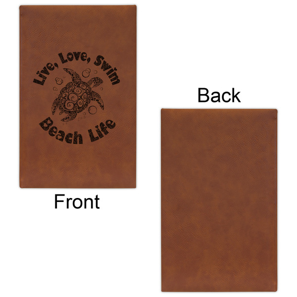 Sea Turtles Cognac Leatherette Journal - Single Sided - Apvl