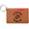 Sea Turtles Cognac Leatherette Keychain ID Holders - Front Credit Card