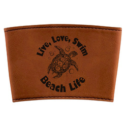 Sea Turtles Leatherette Cup Sleeve