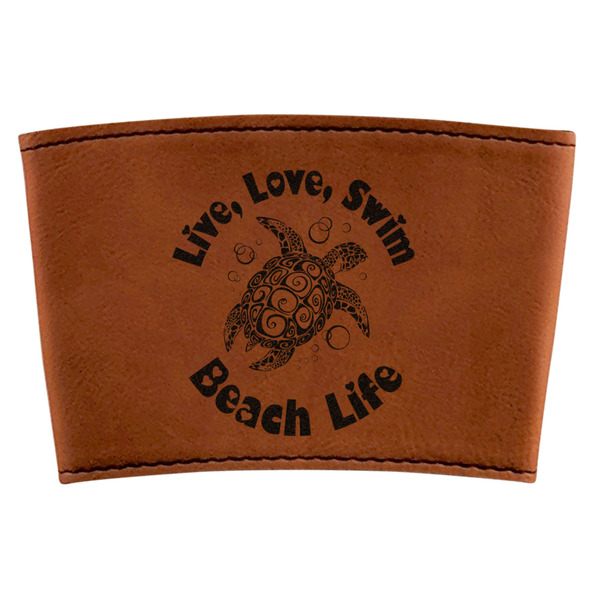 Custom Sea Turtles Leatherette Cup Sleeve