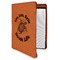 Sea Turtles Cognac Leatherette Zipper Portfolios with Notepad - Main