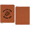 Sea Turtles Cognac Leatherette Zipper Portfolios with Notepad - Single Sided - Apvl