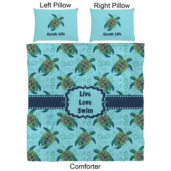 Sea Turtles Comforter Set - Queen - Approval
