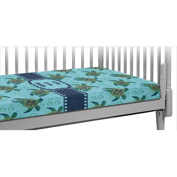 Custom Sea Turtles Crib Fitted Sheet