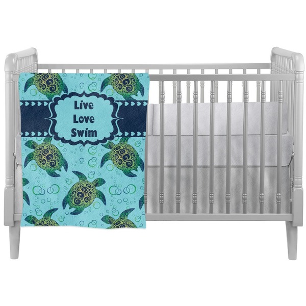 Custom Sea Turtles Crib Comforter / Quilt (Personalized)