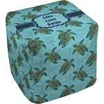 Sea Turtles Cube Pouf Ottoman (Personalized)