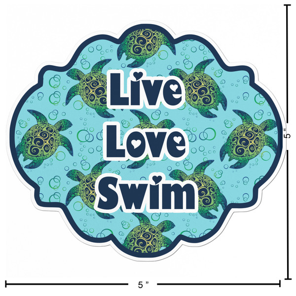 Sea Turtles Custom Shape Iron On Patches - L - APPROVAL
