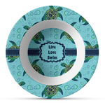 Sea Turtles Plastic Bowl - Microwave Safe - Composite Polymer (Personalized)