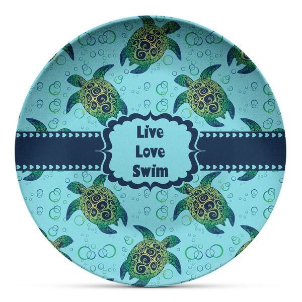 Custom Sea Turtles Microwave Safe Plastic Plate - Composite Polymer (Personalized)
