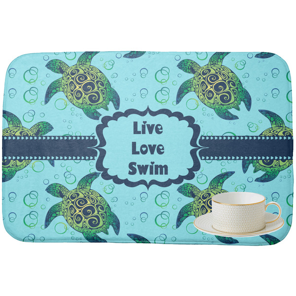 Sea Turtles Dish Drying Mat - with cup