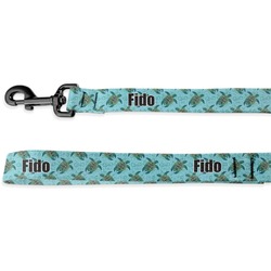 Sea Turtles Deluxe Dog Leash - 4 ft (Personalized)