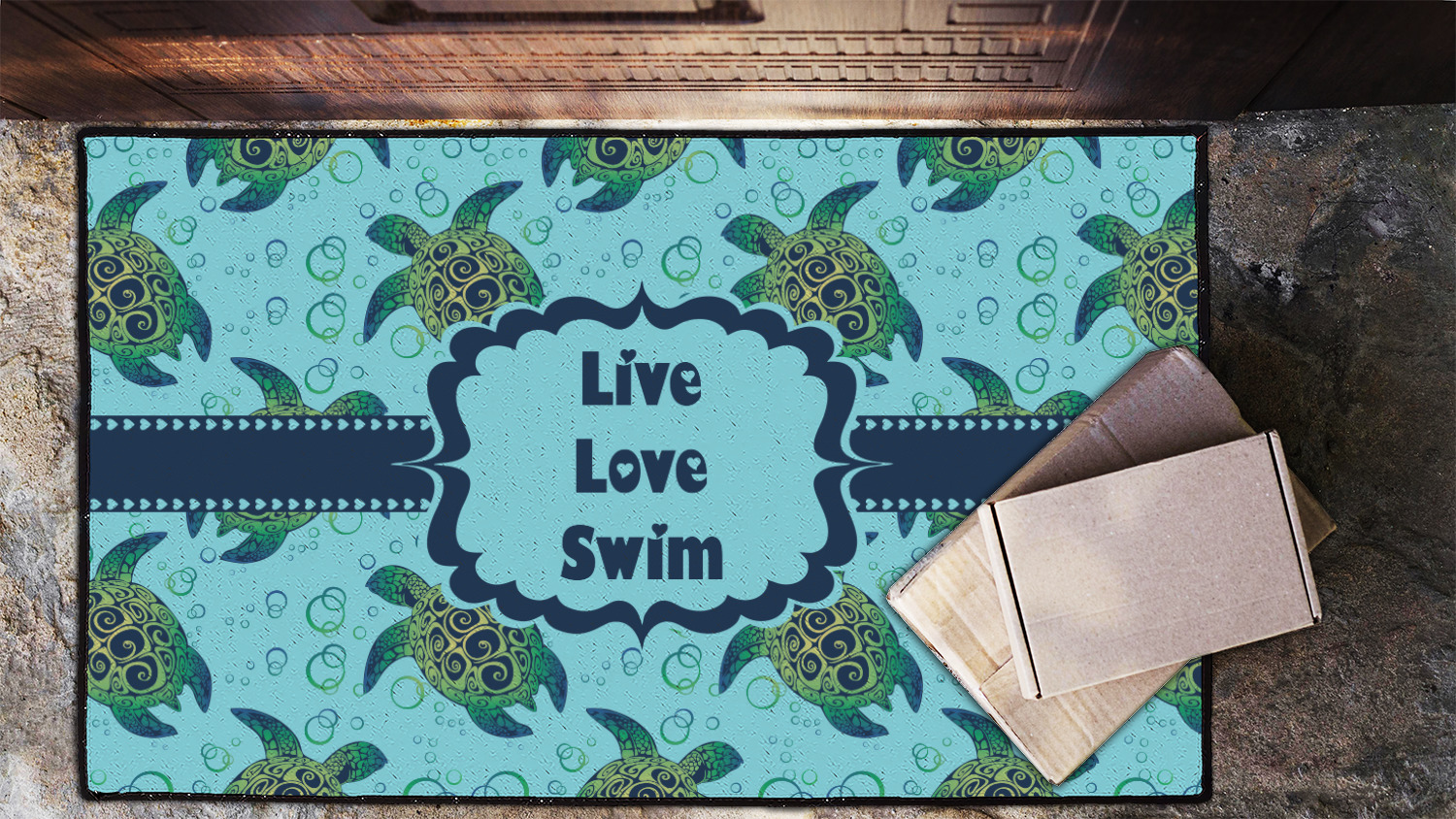Custom Sea Turtles Door Mat (Personalized) YouCustomizeIt