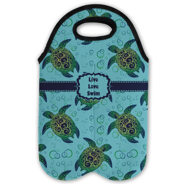 Sea Turtles Double Wine Tote - Flat (new)
