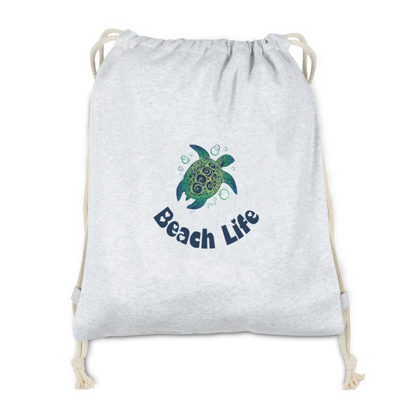 Custom Sea Turtles Drawstring Backpack - Sweatshirt Fleece - Double Sided