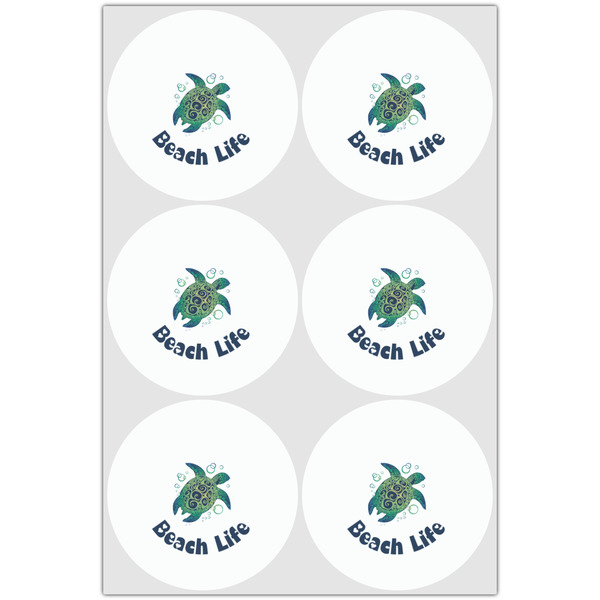 Sea Turtles Drink Topper - XLarge - Set of 6