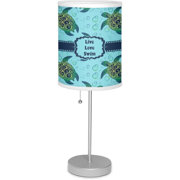 Custom Sea Turtles 7" Drum Lamp with Shade Linen (Personalized)