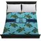 Sea Turtles Duvet Cover - Queen - On Bed - No Prop