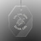 Sea Turtles Engraved Glass Ornament - Octagon