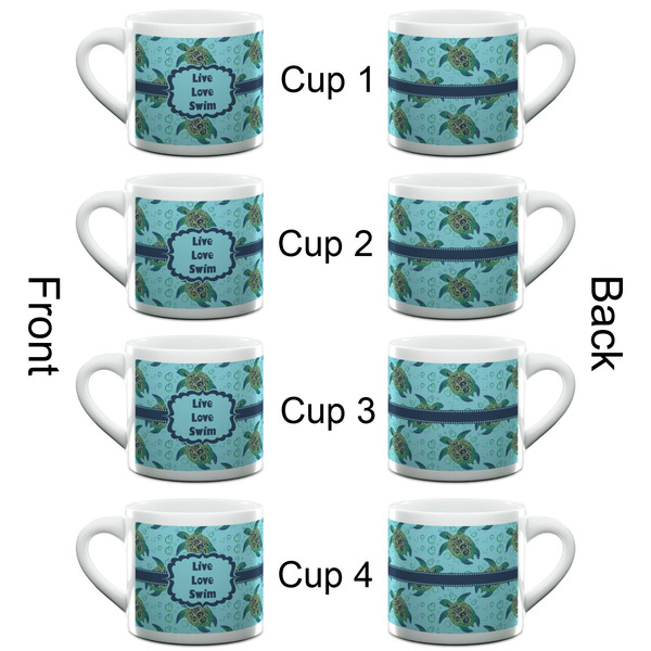 Sea Turtles Espresso Cup - 6oz (Double Shot Set of 4) APPROVAL