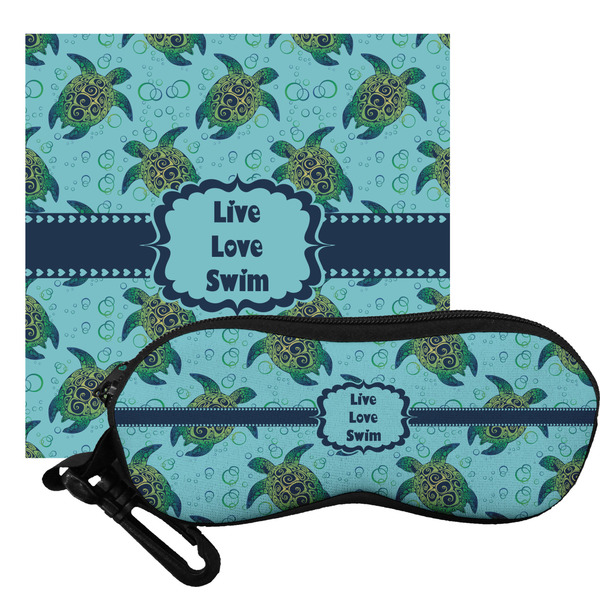 Custom Sea Turtles Eyeglass Case & Cloth (Personalized)
