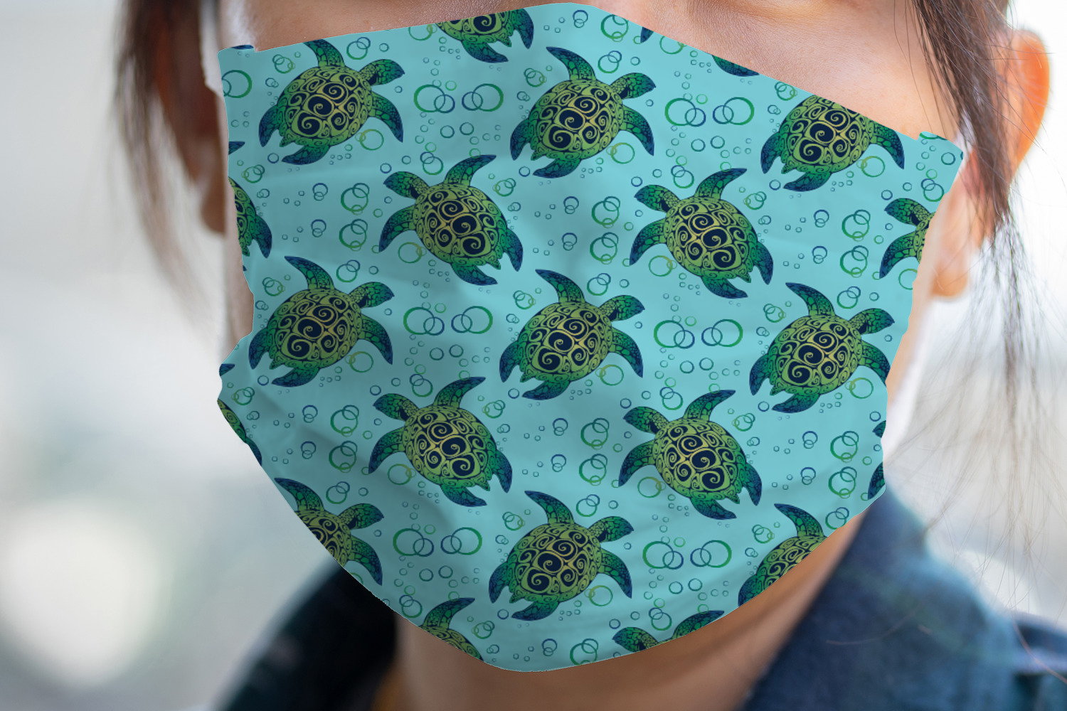 Sea Turtles Face Mask Cover (Personalized) YouCustomizeIt