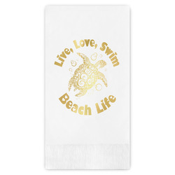 Sea Turtles Guest Napkins - Foil Stamped