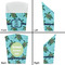 Sea Turtles French Fry Favor Box - Front & Back View