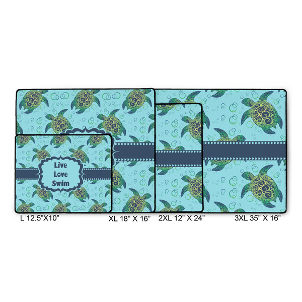 Sea Turtles Gaming Mats - SIZE CHART