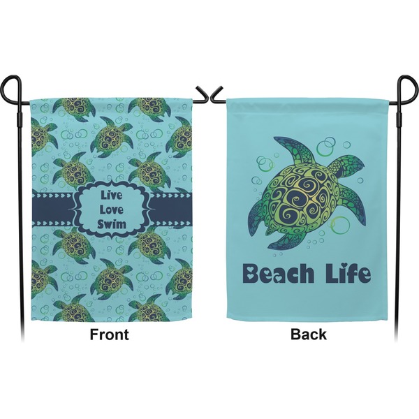 Sea Turtles Garden Flag - Double Sided Front and Back