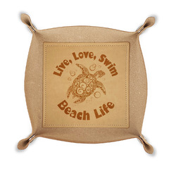 Sea Turtles Genuine Leather Dice Tray