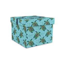 Sea Turtles Gift Box with Lid - Canvas Wrapped - Small
