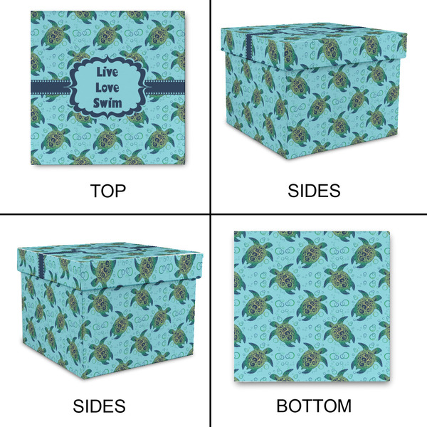 Sea Turtles Gift Boxes with Lid - Canvas Wrapped - X-Large - Approval