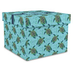 Sea Turtles Gift Box with Lid - Canvas Wrapped - X-Large