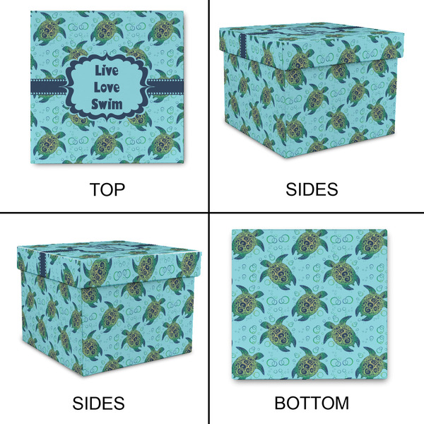 Sea Turtles Gift Boxes with Lid - Canvas Wrapped - XX-Large - Approval