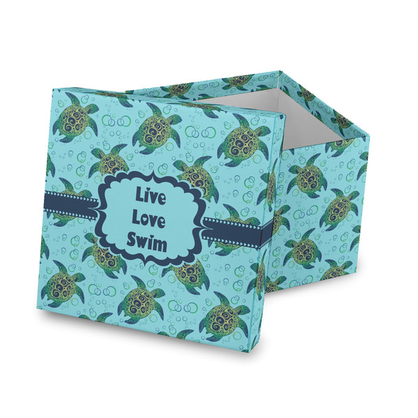 Custom Sea Turtles Gift Box with Lid - Canvas Wrapped