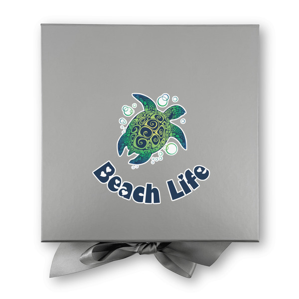 Sea Turtles Gift Boxes with Magnetic Lid - Silver - Approval