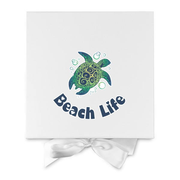Sea Turtles Gift Boxes with Magnetic Lid - White - Approval