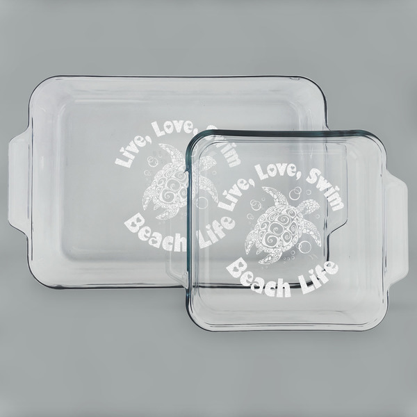 Sea Turtles Glass Baking Dish Set - MAIN (set)